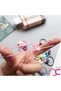 Set of 20 Flexible Girls' Rubber Hair Clips, Burgundy Floral Ribbon Bow Figure Elastic Hair Clips - 2