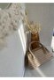 Women's Straw Look Soft Hand and Shoulder Bag - 2