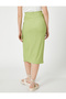 Midi Skirt with Slit and Tie Waist Wrap - 4