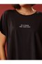 Oversize Sports T-Shirt Slogan Printed Boat Neck - 5