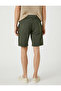 Basic Bermuda Shorts Cotton Pocket Buttoned - 4