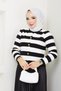 Women's Knitwear Cardigan Pleated Skirt Set - Black - 4
