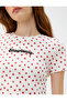 Strawberry Printed Crop T-Shirt Short Sleeve Crew Neck - 5
