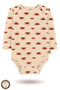 100% Cotton 3-Piece Organic Printed Snap Fastener Baby Bodysuit - 4