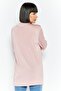 Women Crew Neck Long Sleeves Embroidered Logo Blouse, Pink - 4