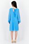 Women Textured Shift Dress, Blue - 2