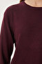 Crew Neck Basic Knitwear Sweater Bordo Lus0062 - 4