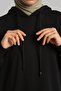 Plain Hooded Cotton Dress - 3