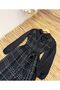 Black Tweed Jumpsuit Dress And Crepe Black Blouse 2-Piece Set (DRESS-BLOUSE)