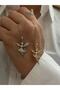 Zircon Stone Detailed Angel Necklace (Steel) Silver