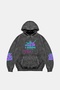Jinx Arcane Printed Oversize Unisex Washable Black Hoodie - 2