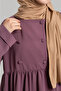 Bade Düğmeli Ferace – Dusty Rose - Dusty Rose - 2