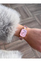 Pink Special Design Women's Wristwatch with Crystal Cut Stone - 2