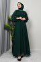 Semra Tesettür Dress Emerald - 4
