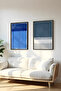 Wooden Black Framed 2 Piece Set Painting Huhu63 - Double Painting Set Black Frame
