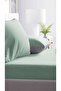 100% Cotton (Cotton) Water Green 100X200 30 cm Fitted (Elastic) Single Bed Sheet Bed Sheet - 2