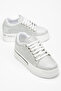 Colorful Leather White Sole Lace-Up Sneakers 5 cm Sole - 3