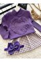 Baby Child Heart Blouse Bodysuit Houndstooth Skirt Bandana Set
