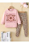 Girl's Bottom Top Set Leopard Flower 100% Cotton - 2