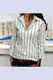 Women's Shirt |   Woven Flexible Fabric |   Normal Mould |   Daily Use |   White - Green Striped