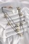 Brass Smoked Color Chain 3D Gold Color Heart Model Women's Necklace Tj-Bko9618 - 2