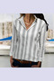 Women's Shirt |   Woven Flexible Fabric |   Normal Mould |   Daily Use |   White - Black Striped