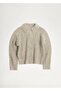 Openwork Knitted Polo Collar Sweater - 8