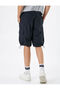 Parachute Shorts with Cargo Pocket, Waist Lace, Stopper Detail - 4