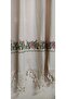 Washed Natural Straight Bodrum Linen with Wooden Work Red Canavch - 2
