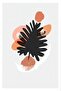 Hari̇kabi̇rev | Gray-Orange Minimal Leaf Combination 01 | Framed Glass Table 3 Pieces Vertical - 4