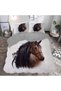 3D Printed Noble Horse Patterned Double Duvet Cover Set - Without Sheets