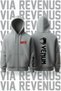 Ufc Front and Back Printed Unisex Zippered Hooded Gray Sweatshirt Cardigan