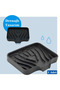 Silicone Kitchen, Bathroom Flexible Soap Dish with Water Drain and Suction Cup Black Color - 6
