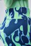 Women's Water Green Patterned High Waist Stretchy Flared Leggings Pants - 4