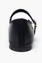 Jordy Black Matte Belted Women's Ballerinas - Flat Sole - 9