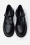 Stana Black Genuine Leather Buckle Detailed Thick Ceiling Women's Shoes - 5