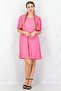 Women Tie Dye Shirt Dress, Pink - 3