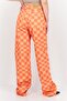 Women Regular Fit Checkered Board Denim, Orange - 3