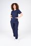 Modern Classic Terikoton Navy Blue Medical Nurse Uniform and Doctor Uniform Suit-Colorless - 4