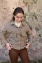 05-14 Years Old Girl's Green Color Plaid Jacket - 7