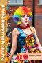 Colorful Sponge Toe Animation Party and Clown Wig