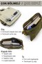 4009 Ephesus Casual Shoulder Postman Beige Cream 15.6 Inch Laptop School Travel Daily Vintage Cotton Bag - 4