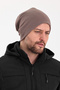 Men's Brown Thermal 100% Cotton Soft 2 Style in 1 Beret Premium Cuts Series - 4