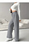 Women's Gray Baggy Loose Cut Stretchy Comfortable Fabric Sweatpants Shah Moda