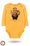 100% Cotton 3-Piece Organic Printed Snap Fastener Baby Bodysuit - 3