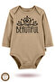 100% Cotton 3-Piece Organic Printed Snap Fastener Baby Bodysuit - 2