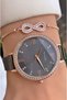 Ferruci Brand Rose Black Color Steel Band Women's Wrist Watch - Bracelet Gift - 5