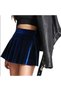 Women's Navy Blue Kilos Velvet Mini Skirt