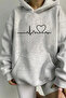 Cotton Heartbeat Printed Unisex Hooded Sweatshirt