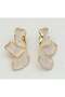 Cream Enamel Leaf Earrings